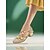 preiswerte Tanzschuhe zum Üben-Glitzernde, goldene Tanzschuhe für Mädchen mit niedrigem Absatz, Schleife und gekreuzten Riemen – funkelnde Performance-Schuhe für Jugendbühnenshows, Gesellschaftstanzproben und Talentwettbewerbe