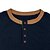 baratos Camiseta Henley Casual-Homens Camisa Henley Camisetas Manga Curta Henley Verão Primavera Retalhos Moda Designer Casual Botões Ao ar livre Casual Diário Preto Azul Marinha Azul Top Tee para Homens