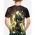 tanie 3D zwierzęta dla chłopca-Dla chłopców 3D Dinozaur Podkoszulek T-shirt Krótki rękaw Lato Wiosna Moda Podstawowy Dzieci 4-12 lat Półgolf Na zewnątrz Codzienny Regularny