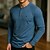 Χαμηλού Κόστους Casual Tee Henley-Ανδρικά Μπλουζάκι με κουμπί Πουκάμισο Henley Φούτερ πουλόβερ Μακρυμάνικο Πουκάμισο Μπλε τζιν Λευκό Βαθυγάλαζο Πορτοκαλί Καφέ Ρούχα Απαραίτητο Βάφλα