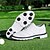 cheap Men&#039;s Golf Shoes-Men&#039;s Classic Black and White Golf Shoes with Faux Leather Upper - Versatile Design for Golf and Casual Wear
