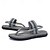 cheap Vacation Sandals-Men&#039;s Gray Woven Flip-Flops with Arch Support – Casual Beach Sandals for Poolside, Vacation and Everyday Summer Comfort