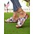 abordables Sandalias Cómodas-Sandalias con estampado de bandera estadounidense desgastada para mujer: sandalias de verano para el Día de la Independencia, fiestas en el jardín y ropa informal al aire libre.