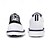 cheap Men&#039;s Golf Shoes-Men&#039;s Classic Black and White Golf Shoes with Faux Leather Upper - Versatile Design for Golf and Casual Wear