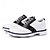 cheap Men&#039;s Golf Shoes-Men&#039;s Classic Black and White Golf Shoes with Faux Leather Upper - Versatile Design for Golf and Casual Wear