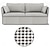 billige Sofatrekk-Sofatrekk i 100 % bomull, egnet for Backsälen-sofa, blomstermotiv, vattert