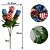 abordables Décoration du Jour de l&amp;#39;Indépendance-4 bouquets de fleurs artificielles patriotiques, fleur rouge bleu blanc avec drapeaux pour le jour de l&#039;indépendance du 4 juillet, décorations de bouquet pour le jour du souvenir pour la tombe du jour