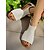 baratos Sandálias Casuais-sandálias femininas flyknit abertas - tira com fivela confortável, design elegante e respirável, perfeitas para dias casuais de verão e caminhadas ao ar livre
