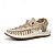 abordables Sandalias de Vacaciones-Zapatillas deportivas para hombre en color beige y tostado, con parte superior de punto y suela flexible para actividades al aire libre y uso diario.