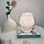 abordables lampe de chevet-Lampe champignon vintage, lampe de chevet en verre avec câble, lampe de table à intensité variable avec ampoule 3 couleurs, lampe de bureau rétro, veilleuse champignon, mini lampe LED pour bureau,