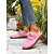 billiga Träskor och tofflor till damer-Dammockasiner med mjuk sula – rosa loafers med fransar, lätt slip-on-design med utskärningar, perfekt för trädgårdspromenader och avslappnade utflykter