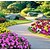 お買い得  人工植物と花-6束の人工インパチェンスの花、屋外装飾用シルクフラワーブーケ、フェイクプラント、紫外線耐性、春夏ガーデンポーチウィンドウボックスバルコニーホームデコレーションフクシア
