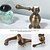 preiswerte Waschbeckenarmaturen-Waschbeckenarmatur - Klassisch / Weit verbreitet Antikes Messing / Gebürstetes Nickel Weitverbreitet Zwei Griffe Drei LöcherBath Taps
