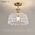 cheap Flush Mounts &amp; Semi Flush Mounts-Modern Crystal Ceiling Light Anti-Corrosion and Anti-Rust Lamp Body Metal E27 Base Semi HangingFlush Mount Chandelier Hall,Bedroom LED Ceiling Light Fixtures 110-240V