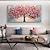 cheap Tree Oil Paintings-Mintura Handmade 3D Tree Flowers Landscape Oil Paintings On Canvas Wall Art Decoration Modern Abstract Picture For Home Decor Rolled Frameless Unstretched Painting