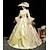 abordables Robes-ancien Rococo Renaissance Maxi Robe Normal Juliette Princesse Mariée Plissé Volanté Princesse Col rond Déguisement Femmes Halloween Carnaval Mascarade Soirée Halloween Performance Adultes