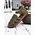 abordables Sandalias planas de mujer-Zapatos de pescador de piel sintética verde para mujer con tira en el tobillo: planos casuales vintage para jardín, patio o recados de verano.