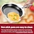 abordables Ustensiles de cuisine-Poêles antiadhésives, poêle hybride en acier inoxydable et céramique, poêle avec poignée isolante, non toxique, sans PFA, sans PFOA, sans PTFE, lavable au lave-vaisselle &amp;compatible four, induction,