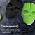 baratos Figurines e Ornamentos-Caveira quântica luminosa impressa em 3D para decoração de Halloween, cabeça de esqueleto quântico que brilha no escuro, presente assustador iluminado para fãs de terror, decoração de mesa gótica