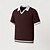 preiswerte Herren Elite Polo-Herren Polo Geschäft Lässig Umlegekragen Kurzarm Farbblock Jacquard V-Ausschnitt Weich Sommer Frühling Herbst Normale Passform Weinrot Schwarz Khaki Polo