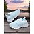 economico Per le donne-Sneakers Flyknit da donna con stampa a farfalla blu: scarpe da ginnastica leggere e alla moda per passeggiate, uscite informali e viaggi