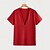 abordables T-shirts décontractés pour hommes-Homme T-shirt gaufré T-shirt Chemise à manches courtes Manche Courte Décolleté plongeant Été Uni Mode Designer Basique Jacquard Vacances Rue Sortir Noir Rouge bleu marine T-shirt haut de gamme pour