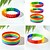 preiswerte Pride-Dekorationen-Regenbogenarmband zum Pride Month mit mehrlagigem und verbreitertem Armband