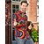 billige Topper-Retro / vintage Bohem 1970erne قميص Hippie Stamme Afrikansk mønster Kostyme Herre Halloween Karneval Gate dans Retro-temafest Festival Voksne Trøye