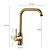levne Kuchyňské baterie-Kuchyňská vodovodní baterie - Jedna rukojeť, jeden otvor Galvanicky potažený Výsuv / Výsuv Baterie na střed Retro Kitchen Taps