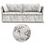 billige Sofatrekk-Sofatrekk i 100 % bomull, egnet for Backsälen-sofa, blomstermotiv, vattert