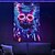 billige Blacklight -billedvev-Blacklight Vev Som Lyser I Mørket Glow Party UV Reaktiv Katt Trippy Tåkete Hengende Veve Veggkunst Mural Stue Soverom