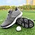 preiswerte Herren Golfschuhe-Herren Sneaker Golfschuhe Mikrofaser Wasserdicht Bequem Rutschfest Loafer Schwarz Weiß Blau