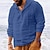 baratos Férias-Homens Camisa Social Camisa de linho Camisa Popover camisa de verão Roupa de Praia Camisa com capuz Côr Sólida Férias Rua Preto Branco Azul Marinha Azul Céu Manga Longa Com Capuz Verão Primavera Roupa