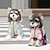 お買い得  レインコート-犬用レインコート、防水レインポンチョ、フード付き、高反射ペットレインジャケット、リーシュホール付き、小型・中型犬用