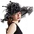 billige Festhatter-Elegant organza derbyhatt for kvinner med bred brem, solhatter til bryllup, teselskap, fascinatorhatt