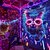 billige Blacklight -billedvev-Blacklight Vev Som Lyser I Mørket Glow Party UV Reaktiv Katt Trippy Tåkete Hengende Veve Veggkunst Mural Stue Soverom