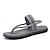 cheap Vacation Sandals-Men&#039;s Gray Woven Flip-Flops with Arch Support – Casual Beach Sandals for Poolside, Vacation and Everyday Summer Comfort