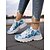 economico Per le donne-Sneakers Flyknit da donna con stampa a farfalla blu: scarpe da ginnastica leggere e alla moda per passeggiate, uscite informali e viaggi