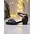baratos Sapatos de Dança Latina-Sapatos de dança femininos com estampa de leopardo e tiras, salto baixo gatinho - sapatos de dança estilosos para dança de salão e dança latina