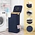 abordables Contenedor de reciclaje-Contenedor de reciclaje para cocina, interior y hogar, bote de basura plegable de 100 l/26,5 galones con marco de bambú, bolsas interiores extraíbles, tela Oxford, abertura superior redonda,