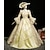 abordables Robes-ancien Rococo Renaissance Maxi Robe Normal Juliette Princesse Mariée Plissé Volanté Princesse Col rond Déguisement Femmes Halloween Carnaval Mascarade Soirée Halloween Performance Adultes