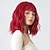 baratos Perucas Sintéticas sem Touca-Peruca feminina cacheada para festa, peruca de cabelo curto vermelho da moda com franja, peruca de cabelo ondulado fofa com rede de cabelo para mulheres, uso diário para festas