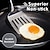 abordables Ustensiles de cuisine-Poêles antiadhésives, poêle hybride en acier inoxydable et céramique, poêle avec poignée isolante, non toxique, sans PFA, sans PFOA, sans PTFE, lavable au lave-vaisselle &amp;compatible four, induction,