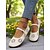 economico Ballerine da donna-Comode scarpe basse Mary Jane da donna con punta larga e ritagli floreali – scarpe casual a piedi nudi con suola morbida per donna – ideali per brunch, mercati agricoli e tempo libero all&#039;aria aperta