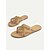 baratos Sandálias de Férias-sandálias femininas estilo boho com contas em formato de estrela do mar – chinelos de praia artesanais para férias de verão e uso em resorts