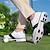 cheap Men&#039;s Golf Shoes-Men&#039;s Classic Black and White Golf Shoes with Faux Leather Upper - Versatile Design for Golf and Casual Wear
