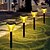 ieftine Lumini de cale și lanterne-Lumini solare cu LED-uri pentru alee cu 2 LED-uri IP65, impermeabile pentru exterior, cu pornire/oprire automată, iluminat peisagistic alimentat, cu un singur comutator, lumină caldă/colorată,