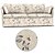 billige Sofatrekk-Sofatrekk i 100 % bomull, egnet for Backsälen-sofa, blomstermotiv, vattert
