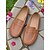 billige Flate sko til kvinner-Brune loafers med bred bredde til dame – klassiske slip-on-sko med fokus på komfort, ideelle for pendling og hverdagsbruk