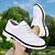 cheap Men&#039;s Golf Shoes-Men&#039;s Classic Black and White Golf Shoes with Faux Leather Upper - Versatile Design for Golf and Casual Wear